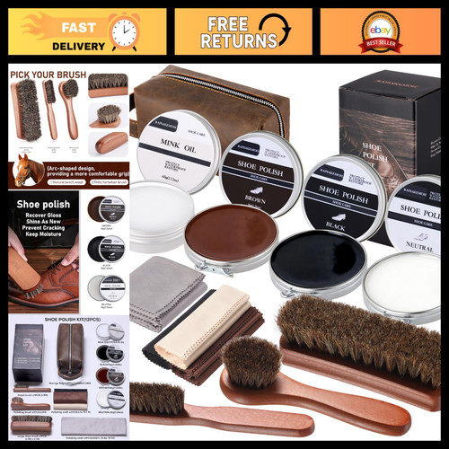Shoe polish kit - polish, horsehair