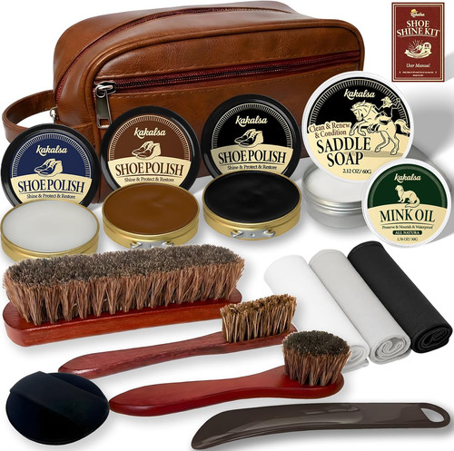 Shoe shine kit mens - shoe, kit,