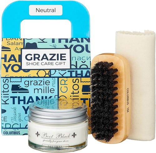 Shoe polish kit with - kit, neutral
