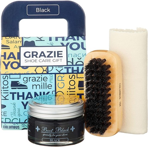 Shoe polish kit with black - shoe,
