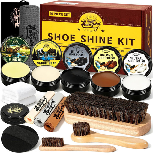 Shoe shine kit in 1 - kit, –16-in-1