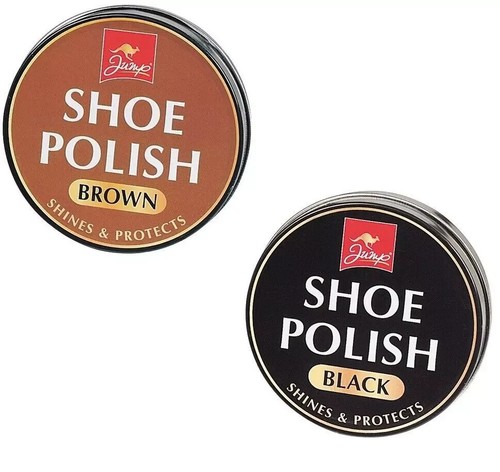 Black and brown shoe polish - black,