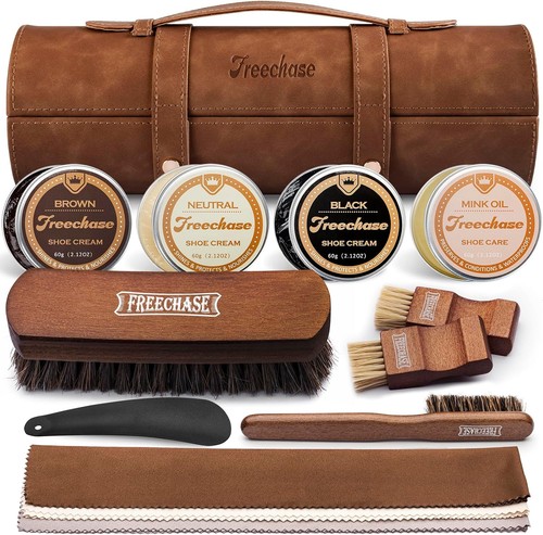 Leather shoe polish kit - shoe,