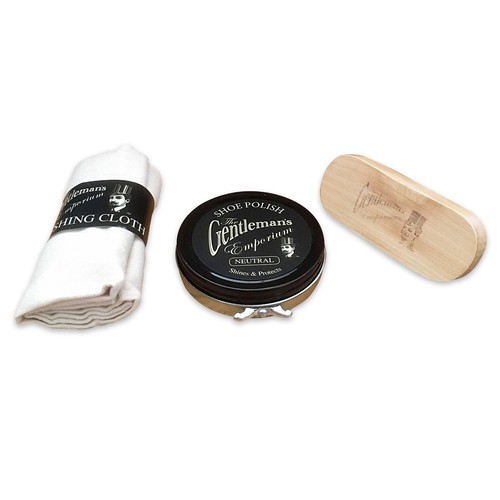 Shoe polish kit - kit, brush