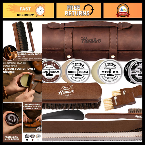 Leather shoe polish - kit,