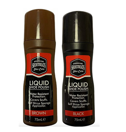 Liquid shoe shine polish - shine, black