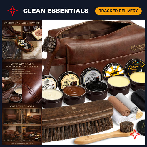 Leather shoe care - shoe, kit