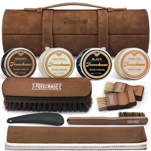 Leather shoe polish kit for - kit,