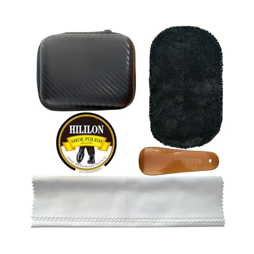 Black shoe polish kit - shoe, men