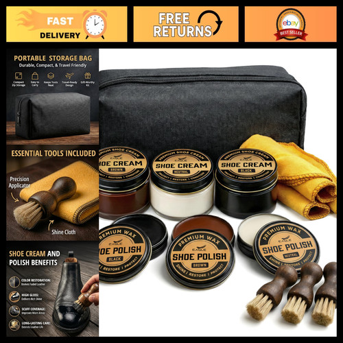 Piece shoe polish kit - 13-piece,