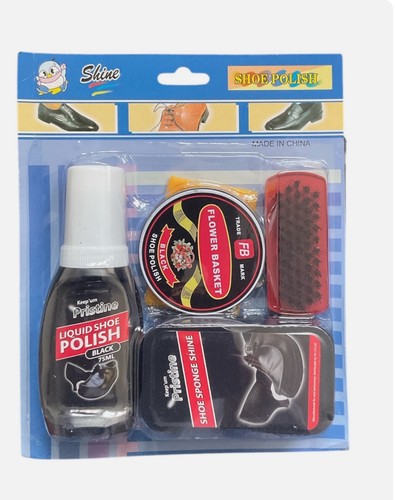 4pc black liquid shoe polish - black,