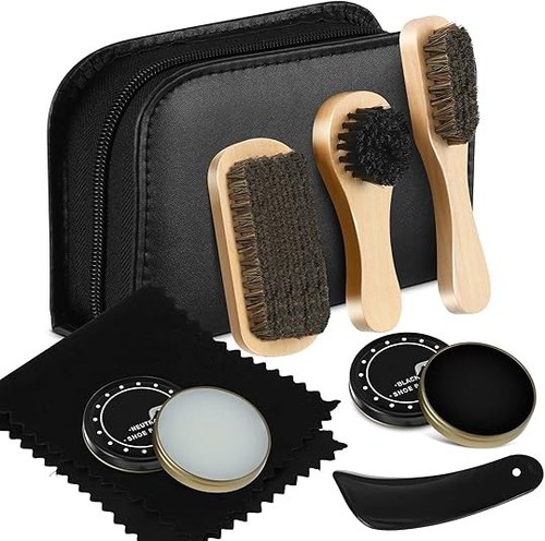 11pc shoe shine polish black - shoe, &