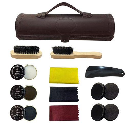 Shoe polish kit 12pcs portable - shoe,