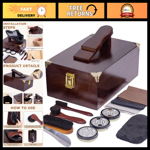 Deluxe shoe shine box - deluxe,