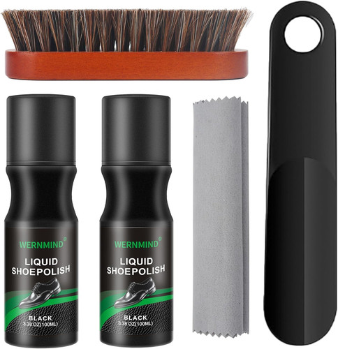 Black liquid shoe - liquid, polish